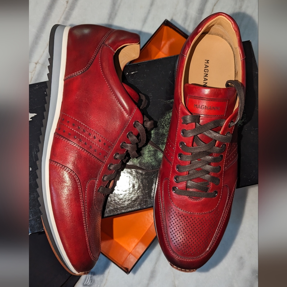 MAGNANNI Dress Sneakers "Marlow" in Tinto Red